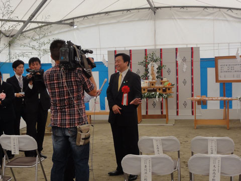 屋島陸上競技場(仮称)建設工事の安全祈願祭